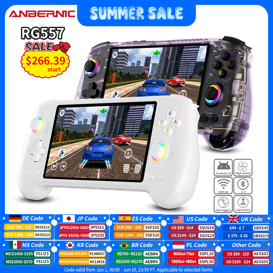 Gaming Console Gta - ANBERNIC RG557 Handheld Game Console 5.48