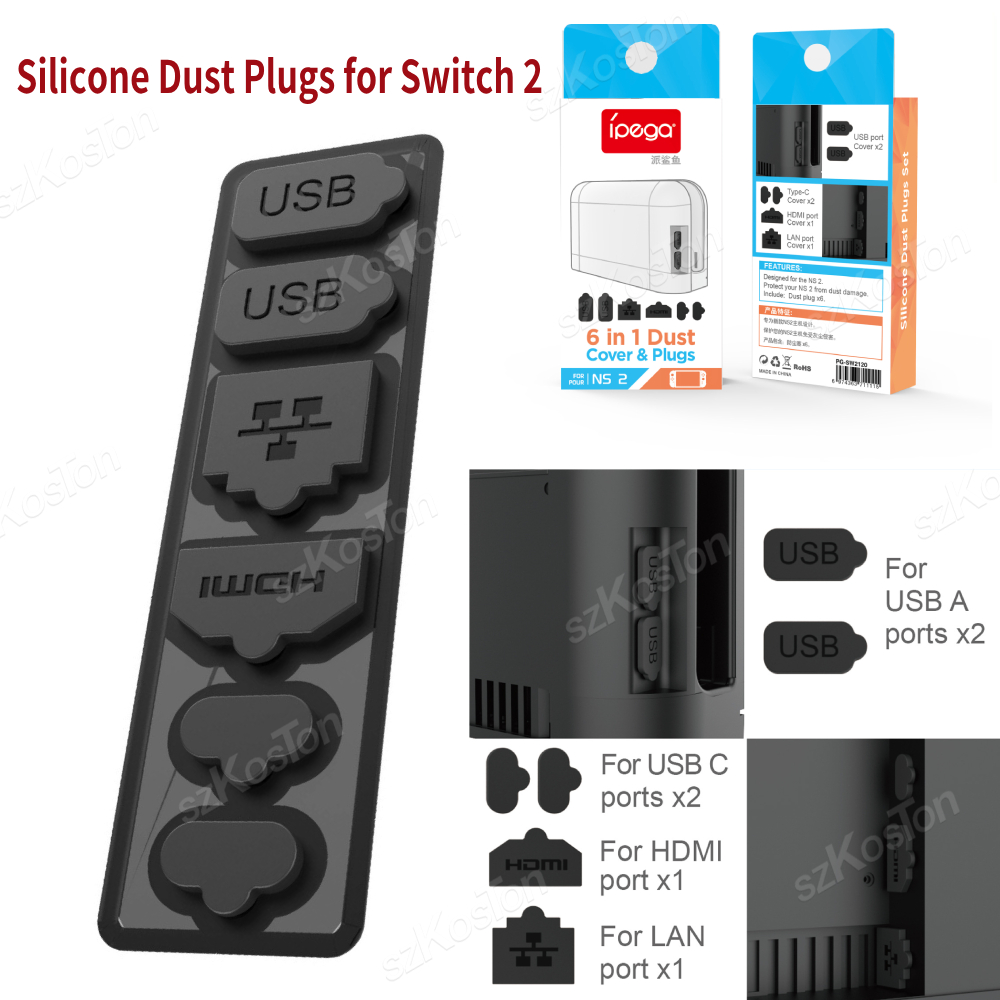 Gaming Console Types - Silicone Dust Plugs Set for Switch