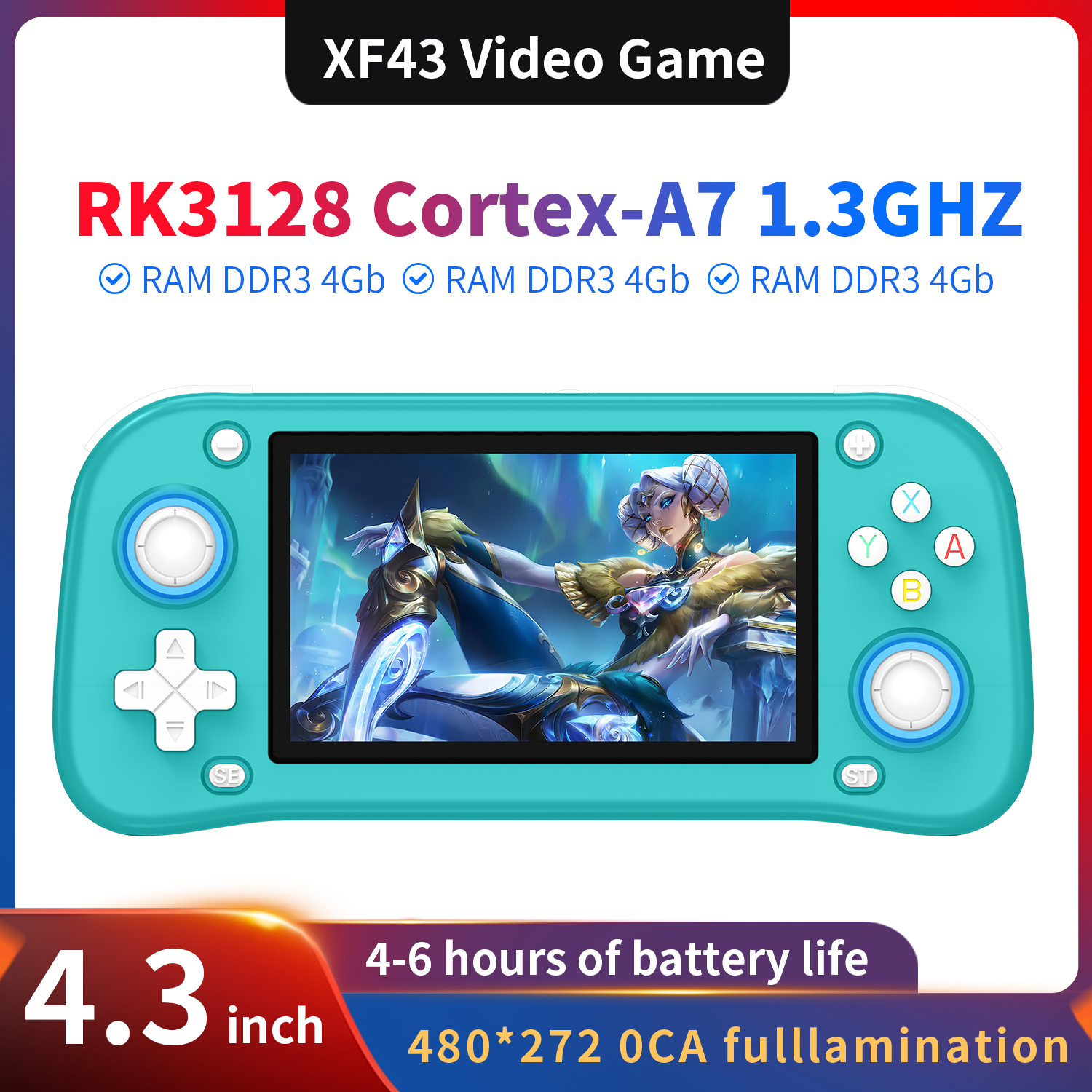 Gaming Console For 7 Year Old - AISLPC XF43 4.3 inch Retro Handheld