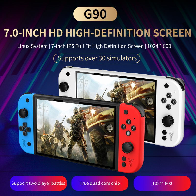 Gaming Console For 7 Year Old - G90 Portable Handheld Game Console 7-inch