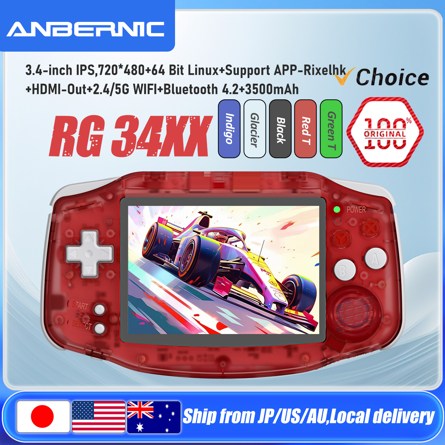 ANBERNIC RG34XX Handheld Game  - Gaming Console Bluetooth recensione e prezzo