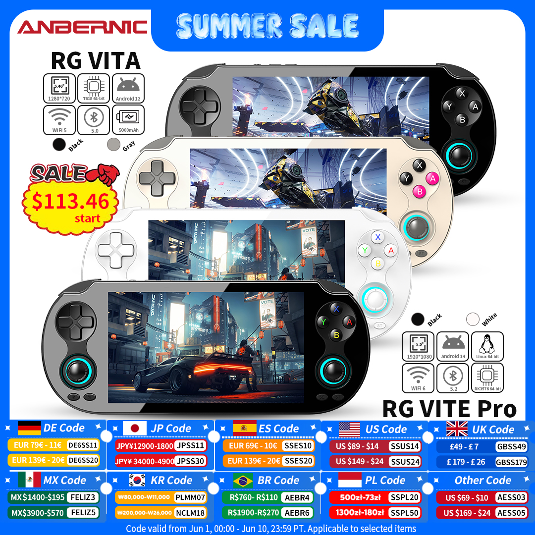 Anbernic RG VITA / RG VITA Pro - Gaming Console Gta recensione e prezzo