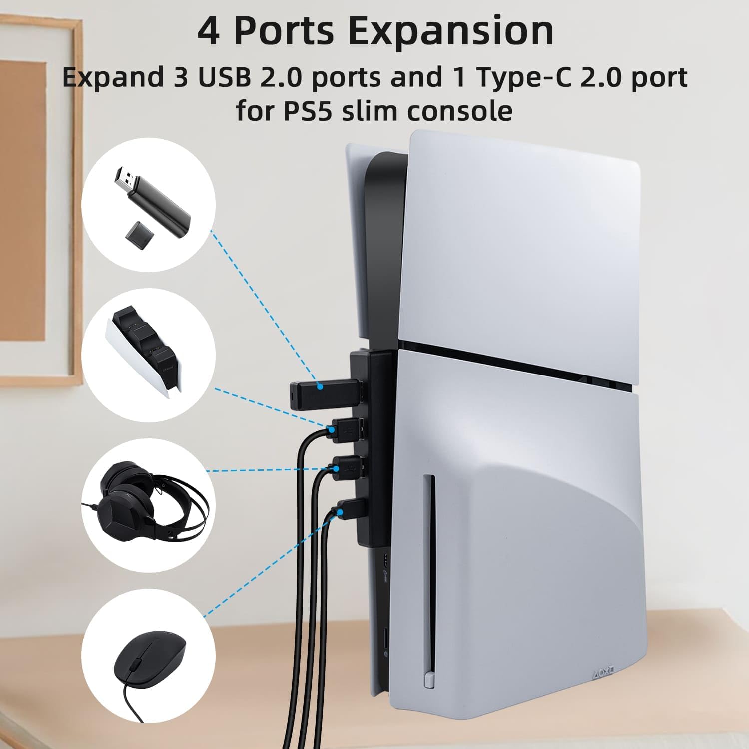4 Ports USB Hub for PS5 Slim D - Gaming Console Ps5 recensione e prezzo