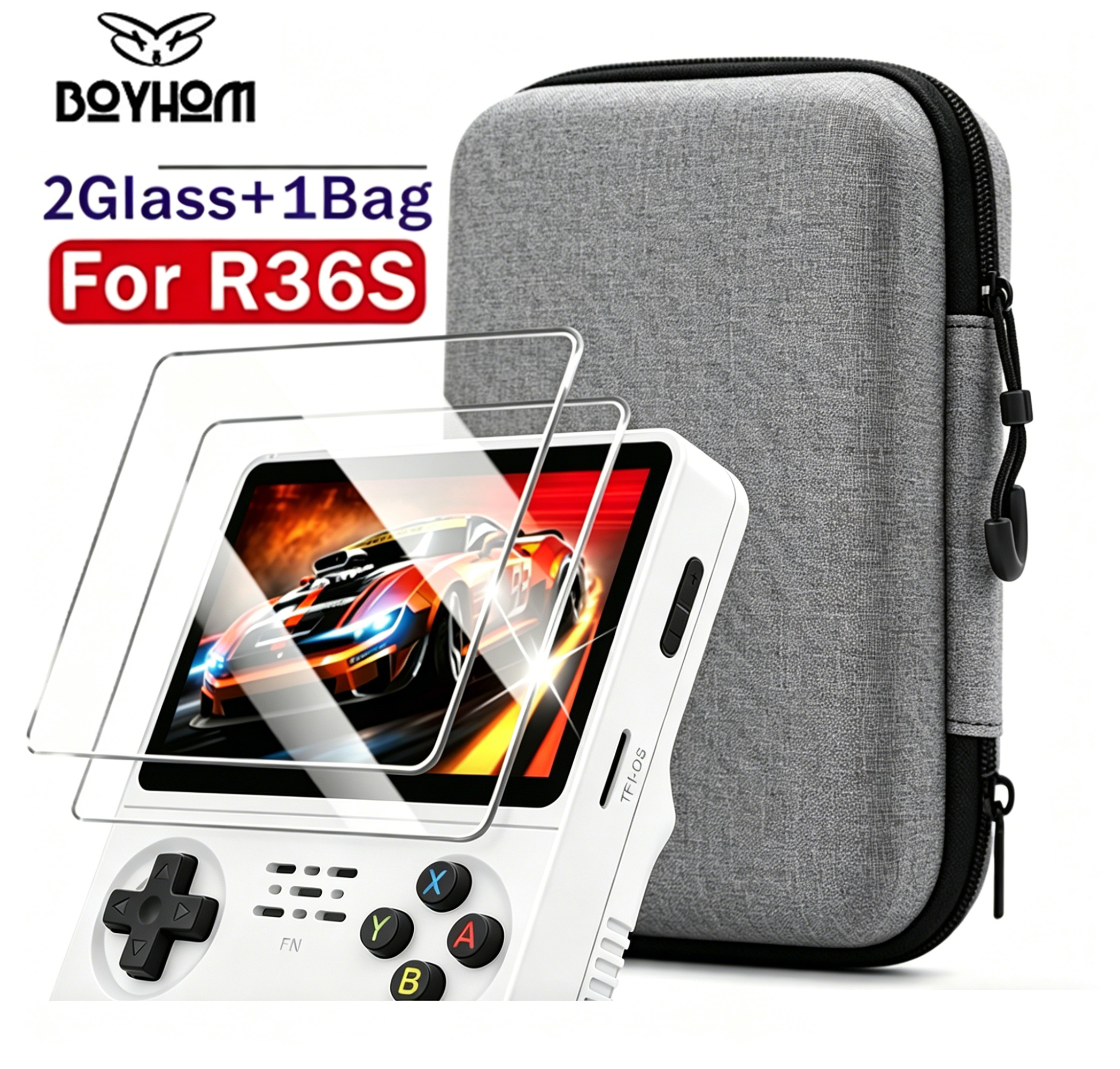 BOYHOM Official R36S Tempered  - Gaming Console Handheld Retro recensione e prezzo
