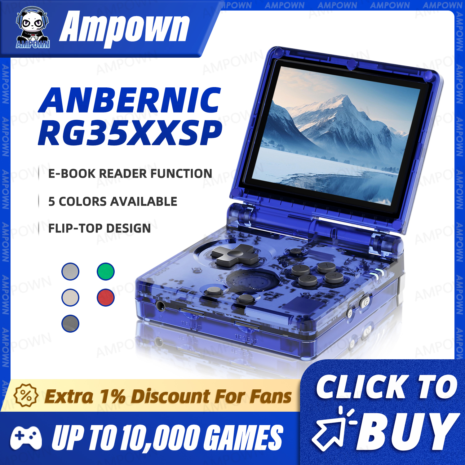 ANBERNIC RG35XXSP Flip Game Co - Gaming Console Bluetooth recensione e prezzo