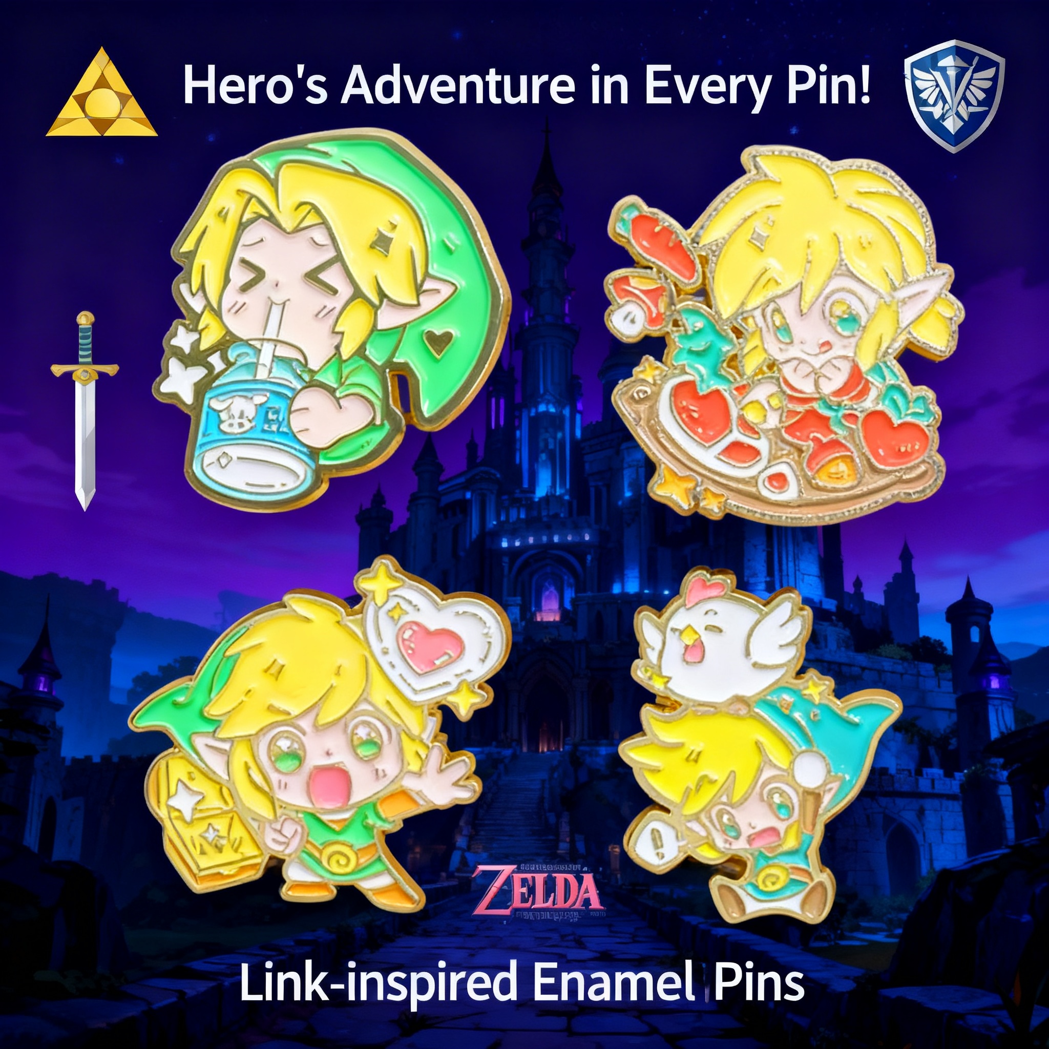 Adventure Game Badges Enamel P - Gaming Console Zelda recensione e prezzo