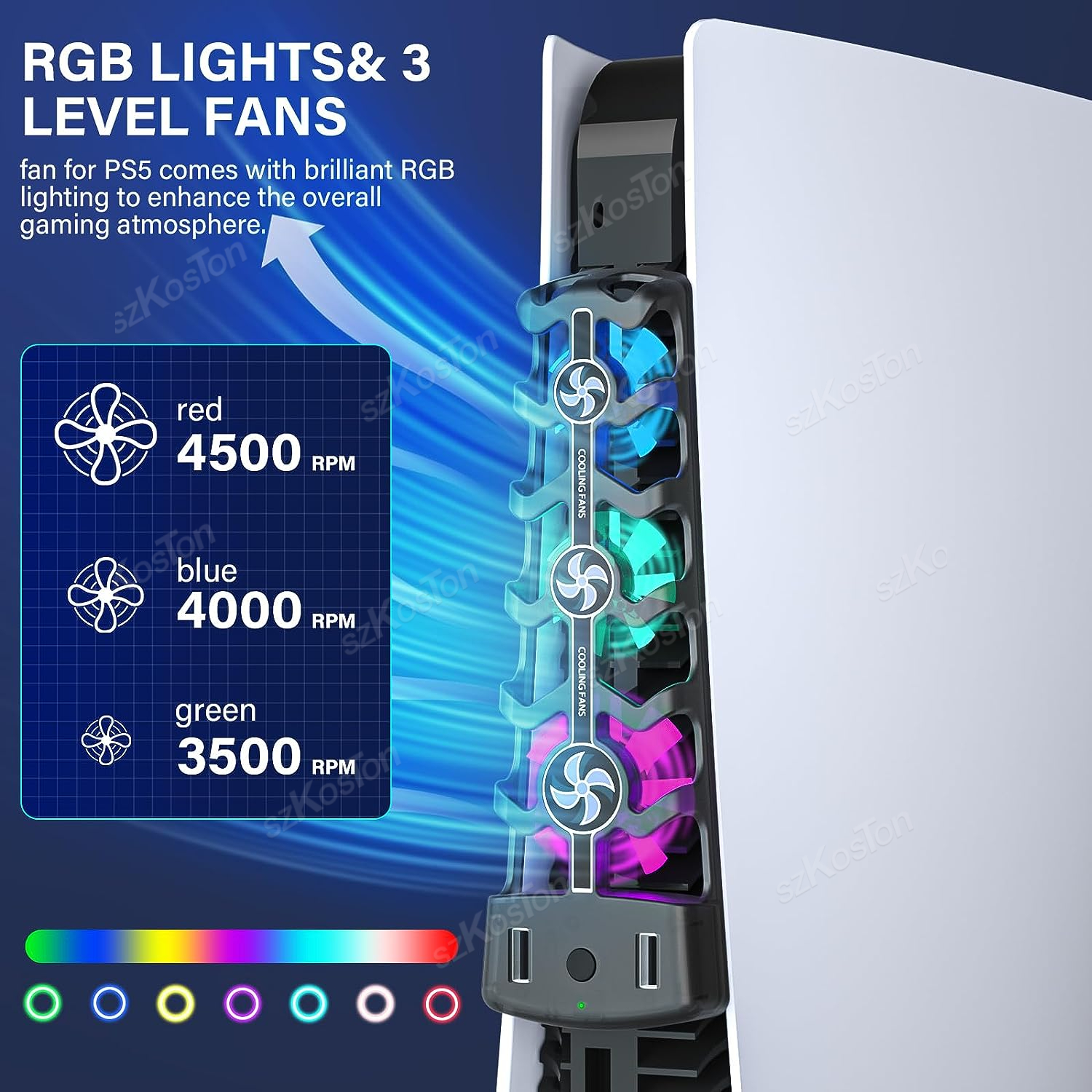 RGB Cooling Fan for PS5 Effici - Gaming Console Ps5 recensione e prezzo